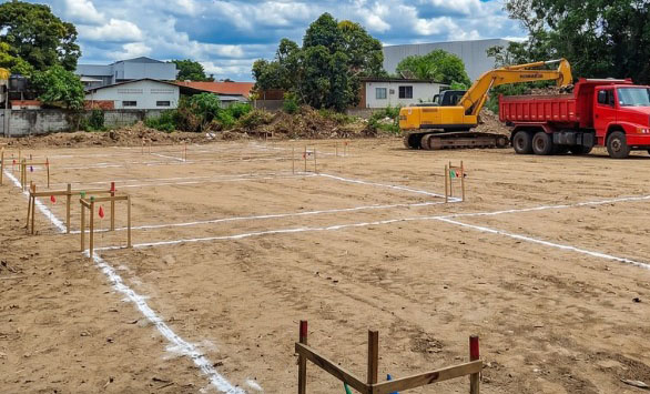 Terreno demarcado para viabilização por permuta